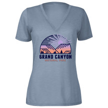 Women's Dusky Canyon V-Neck Tee Blue