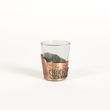 Grand Canyon Embossed Metal Wrap Shot Glass Left Side