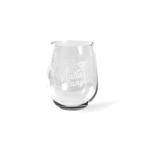 Grand Canyon Prickly Pear Etched Stemless Wine Glass Front Grand Canyon Prickly Pear Etched Stemless Wine Glass Front
