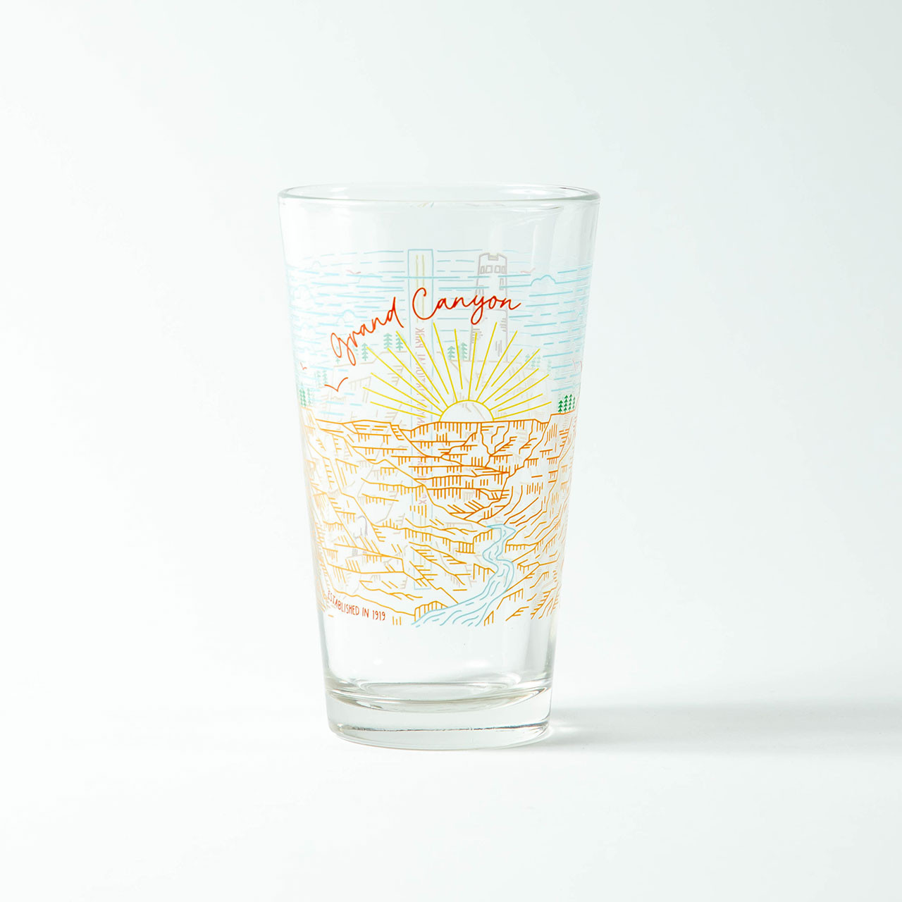 Grand Canyon Linear Line Pint Glass
