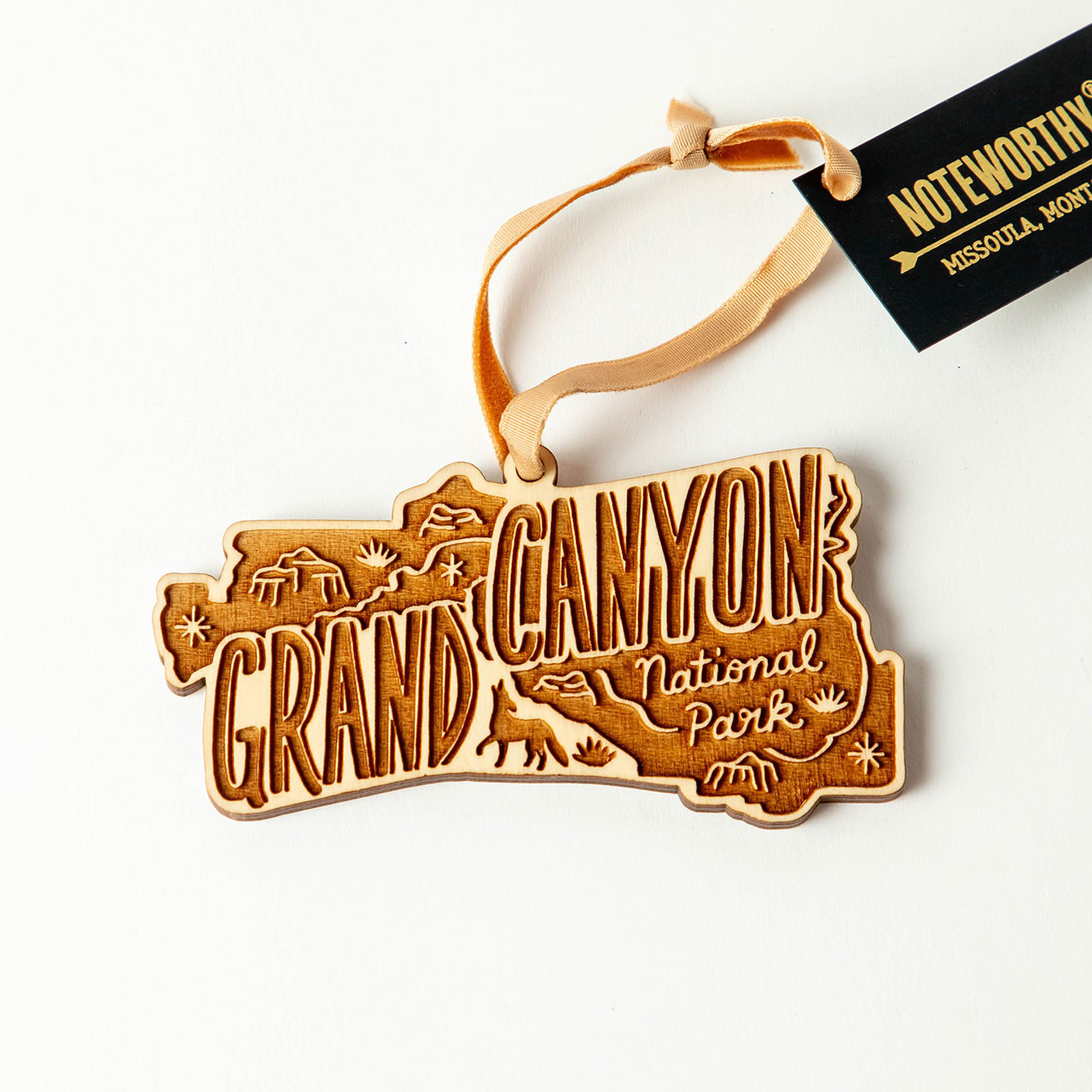 Grand Canyon Map Wood Ornament