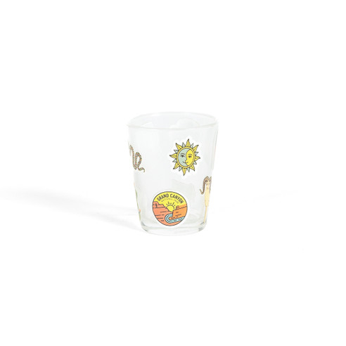 Grand Canyon Stickers Shot Glass Front