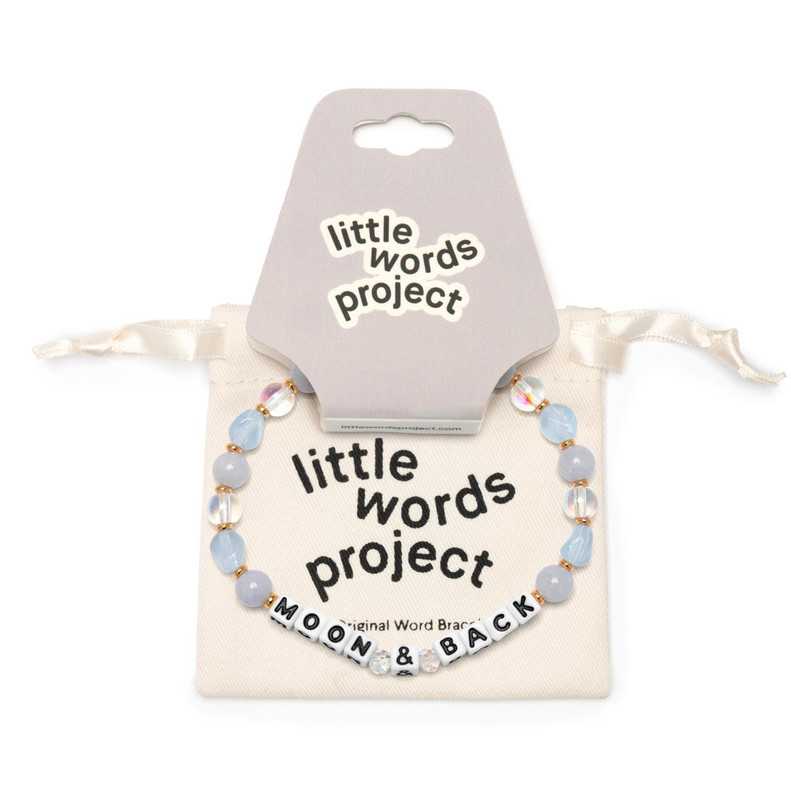 Little Words Project Moon & Back Bracelet White