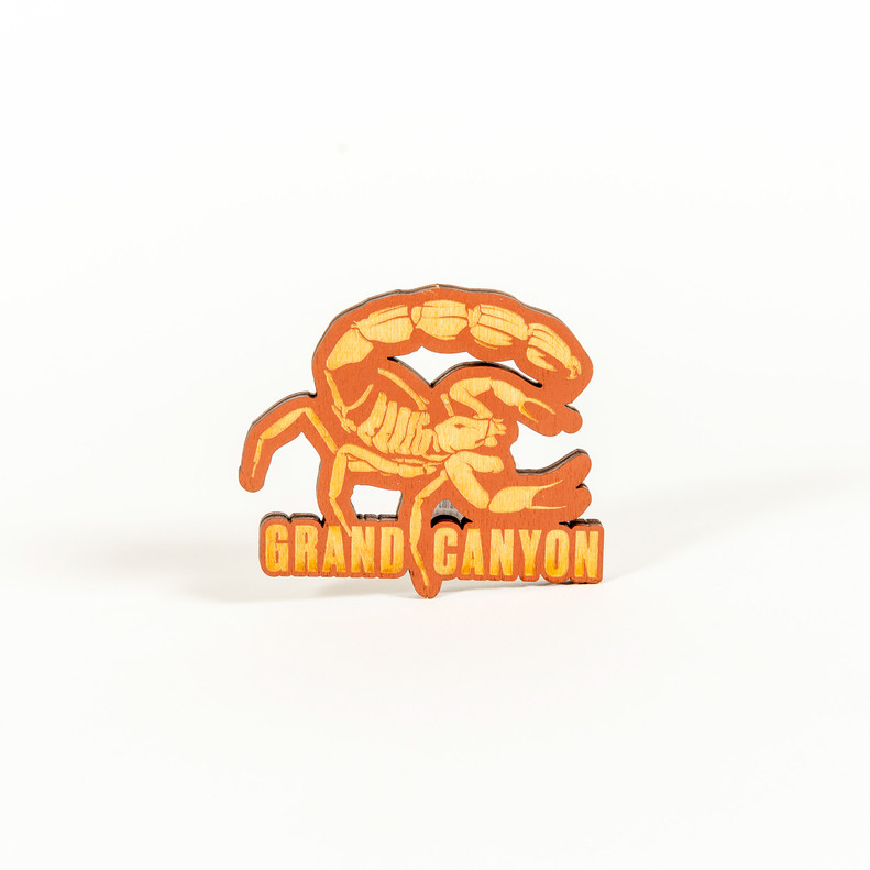 Grand Canyon Scorpion Painted Wooden Magnet