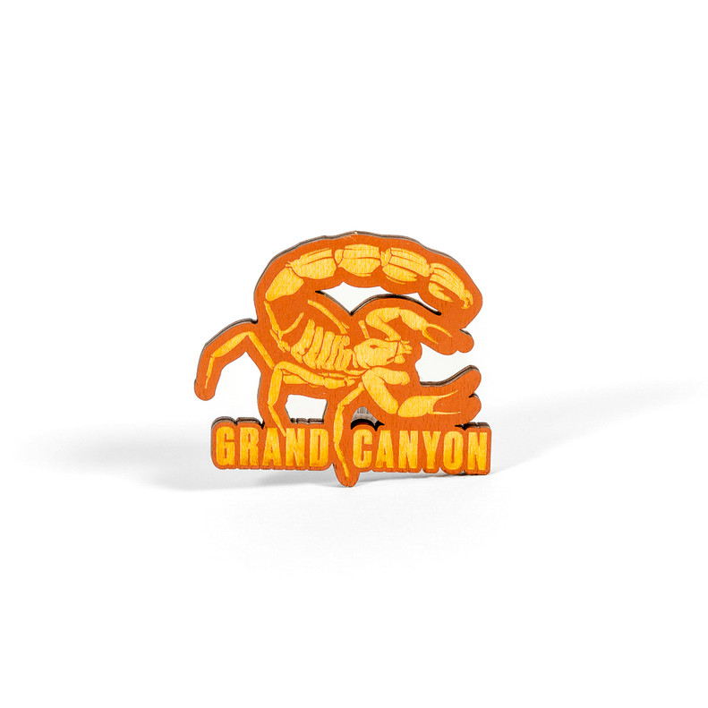 Grand Canyon Scorpion Painted Wooden Magnet