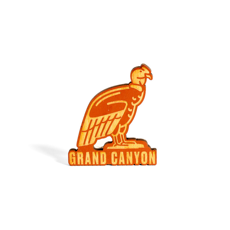 Grand Canyon Condor Painted Wooden Magnet