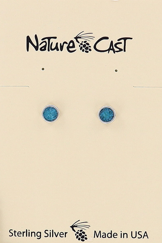 Circle Turquoise Inlay Earrings