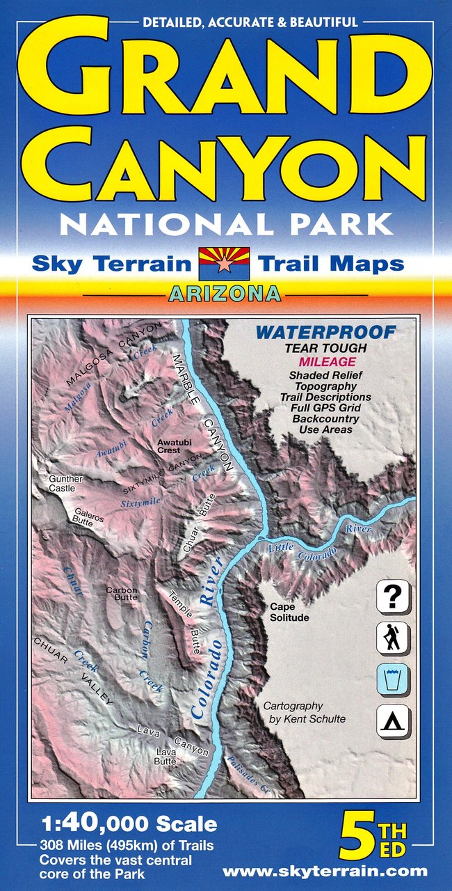 Grand Canyon National Park Sky Terrain Trail Map