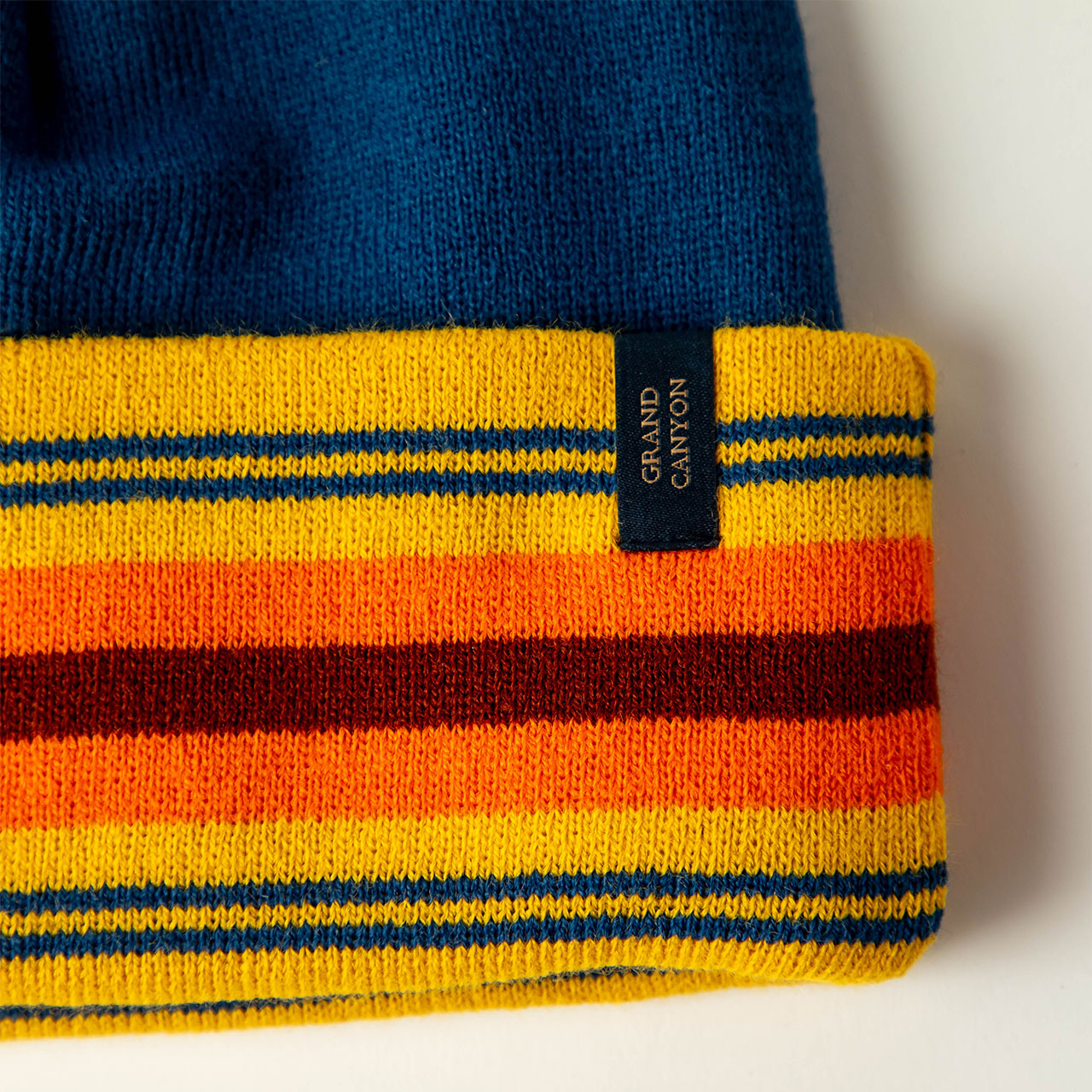 NWOT Pendleton Beanie Blue and Cream Pendleton No. GS803 National Park Stripe Beanie - Hewlett & Dunn main image 2