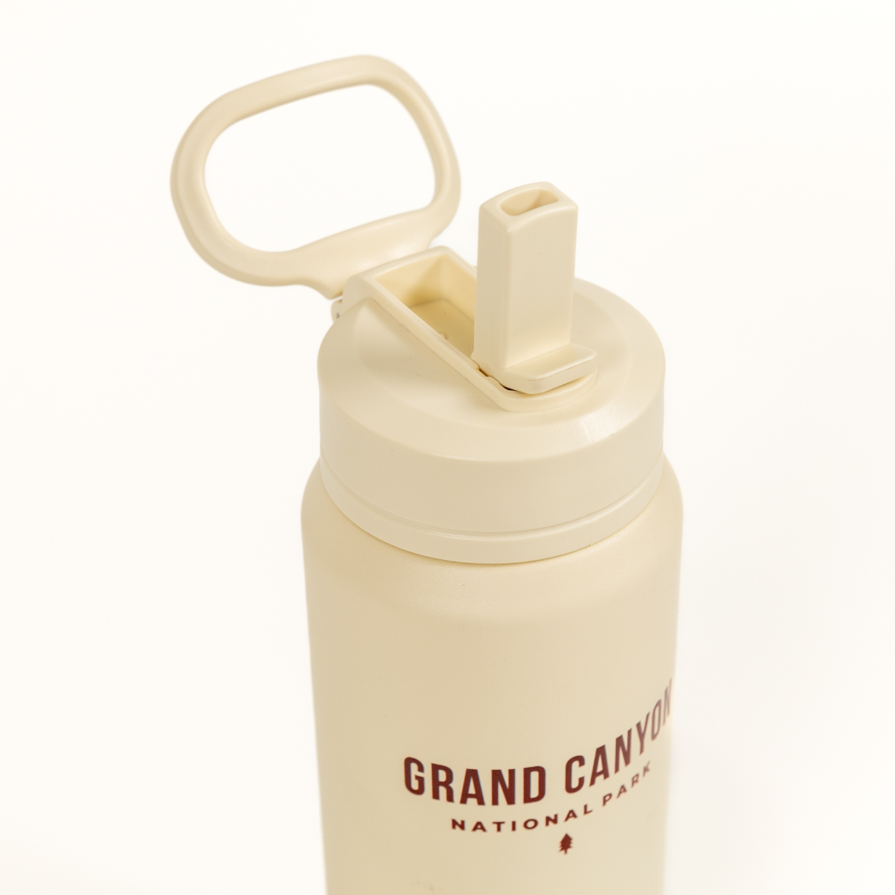 HydraPeak 26 oz Sport Water Bottle With Straw Lid Grand Canyon Cream