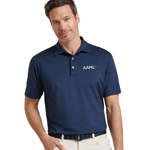 Peter Millar Men's Solid Performance Polo - Self Collar