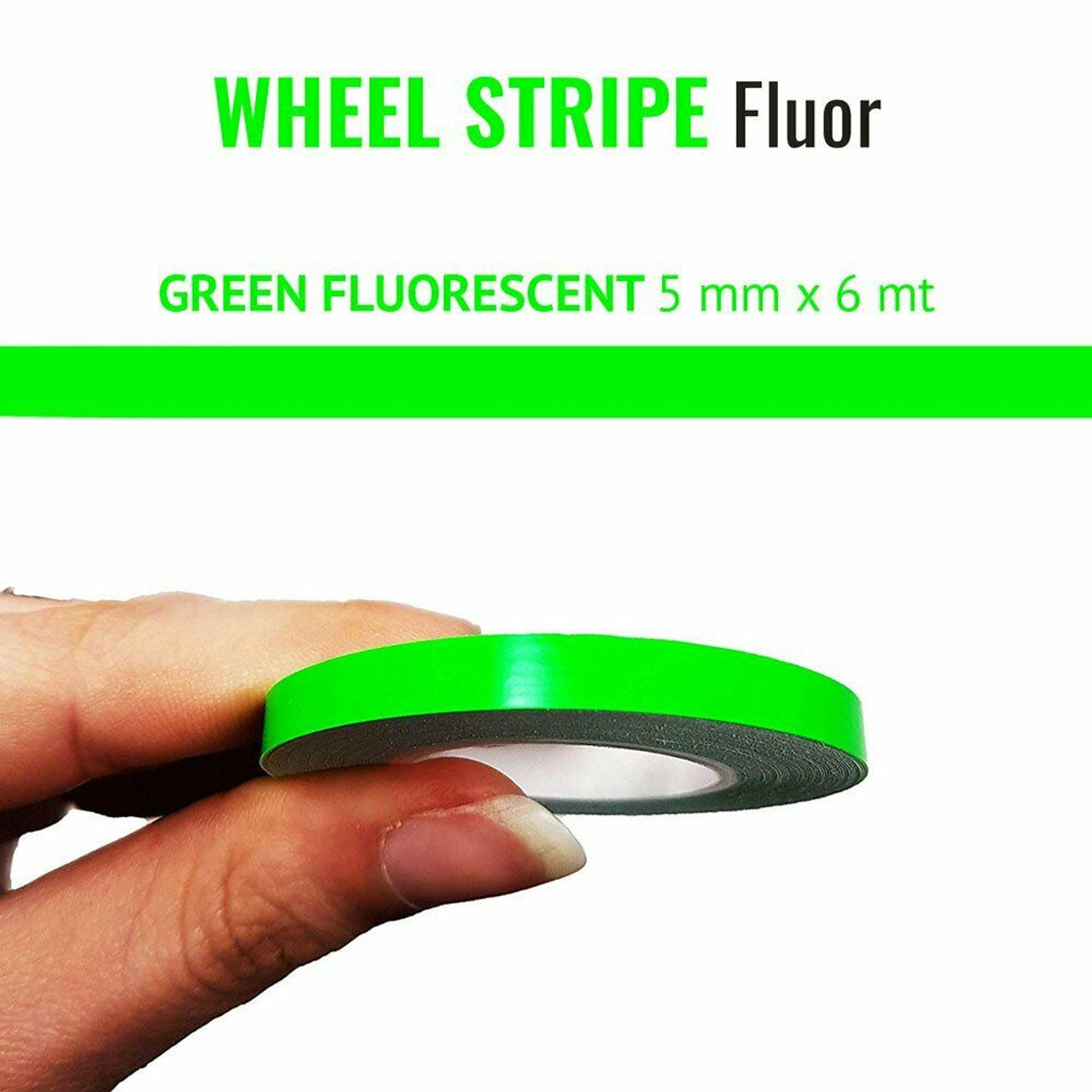 1 Roll Vinyl Pinstriping Pin Stripe Line Tape Sticker 25mm FLUORESCENT  GREEN