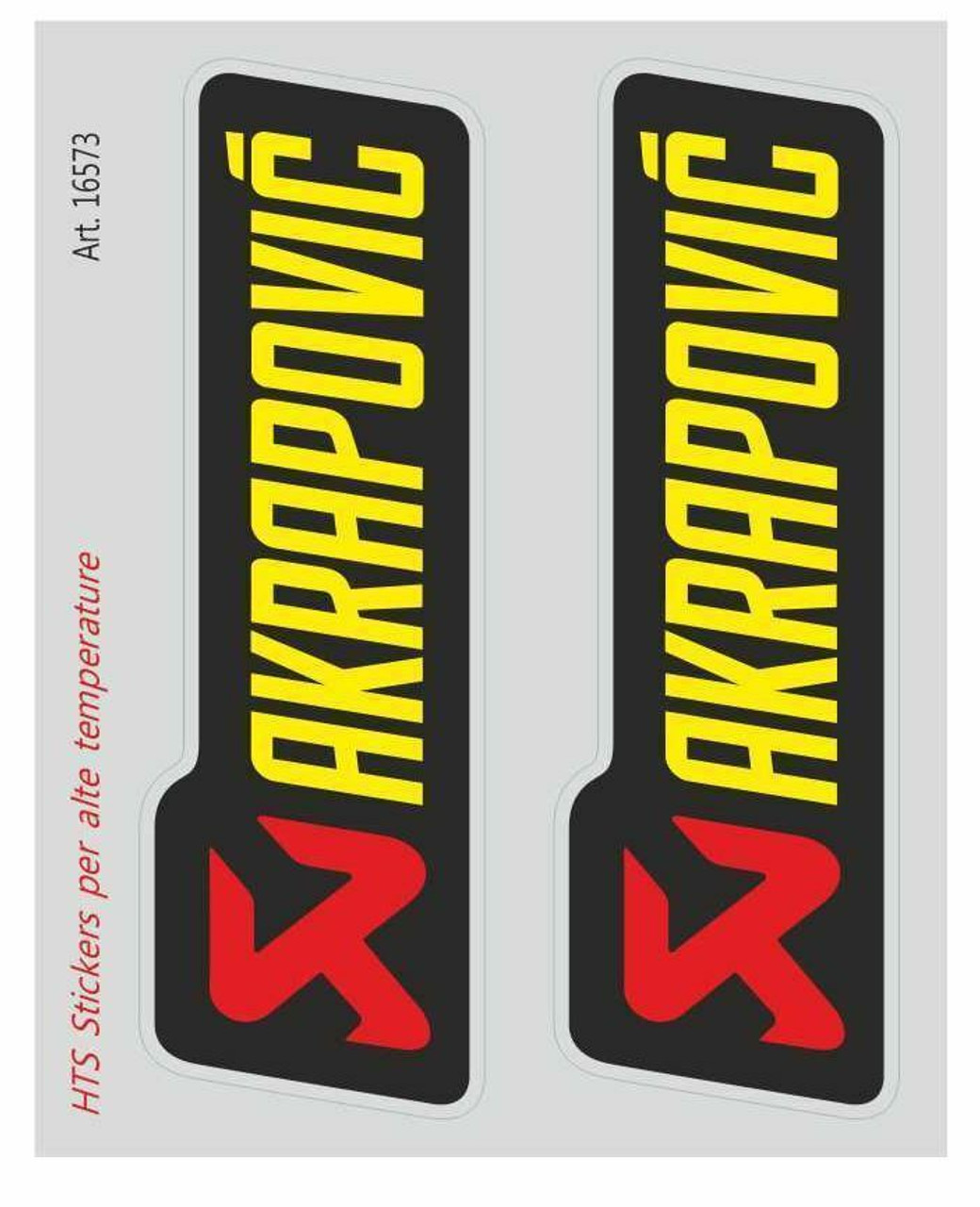 AKRAPOVIC EXHAUST STICKERS SET OF TWO MADE IN ITALY