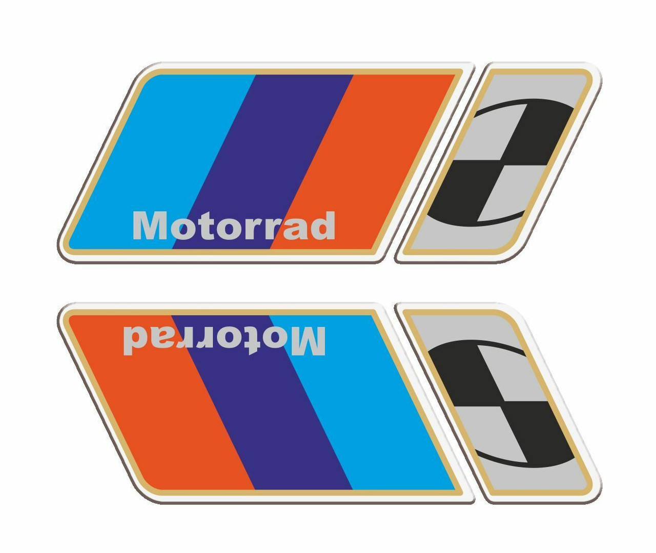 BMW MOTORRAD STICKER SET OF 2 LEFT AND RIGHT MADE IN ITALY