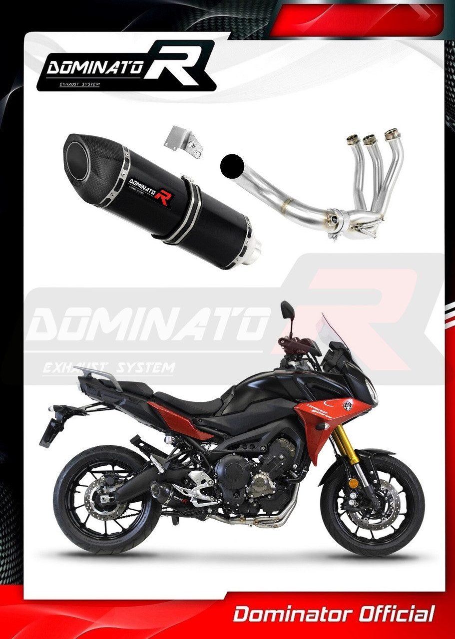 YAMAHA TRACER 900 FULL EXHAUST SYSTEM HP5 BLACK SILENCER 2020 DOMINATOR + dB  killer