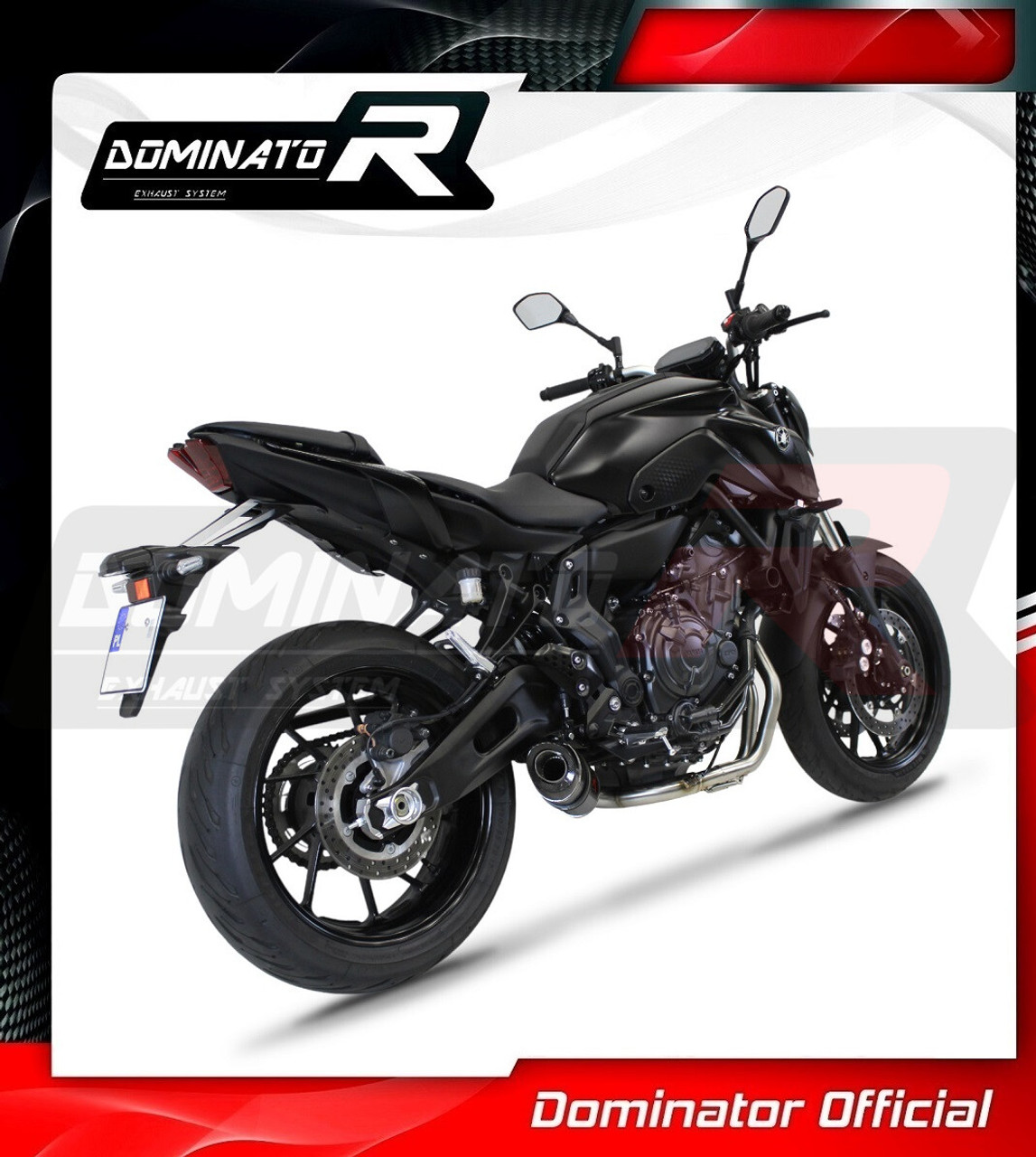 YAMAHA MT-07 FULL EXHAUST SYSTEM HP8 BLACK 2021 - 2022 DOMINATOR +