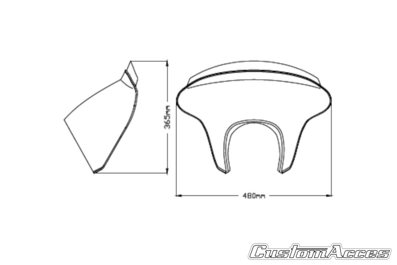 BATWING WINDSHIELD FOR HONDA REBEL 500 2020-2022 BY PUIG