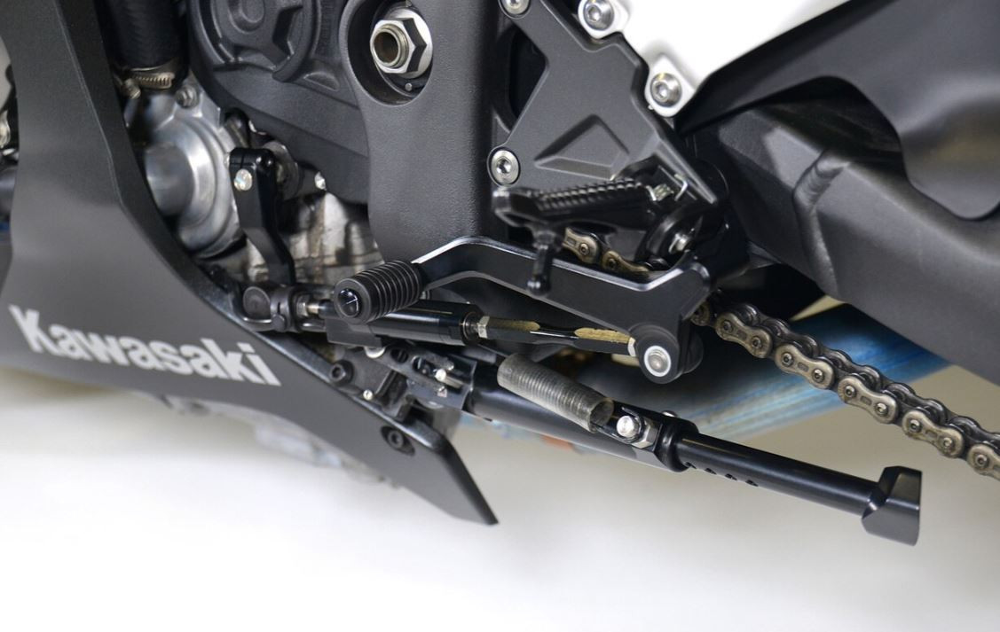 アクセサリー BrockStand Adjustable Road Kick Stand Buy Billet Adjustable BrockSTAND Black Road Style ZX-14R (06-25