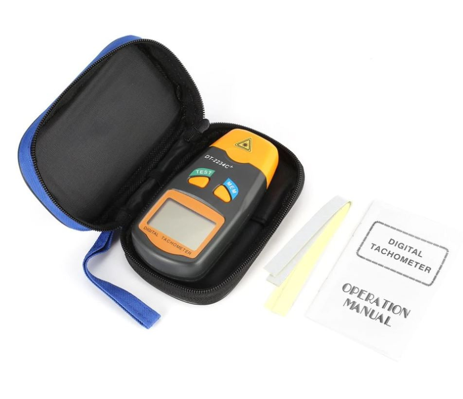 LCD Digital Tachometer Non Contact Laser Photo RPM Tach