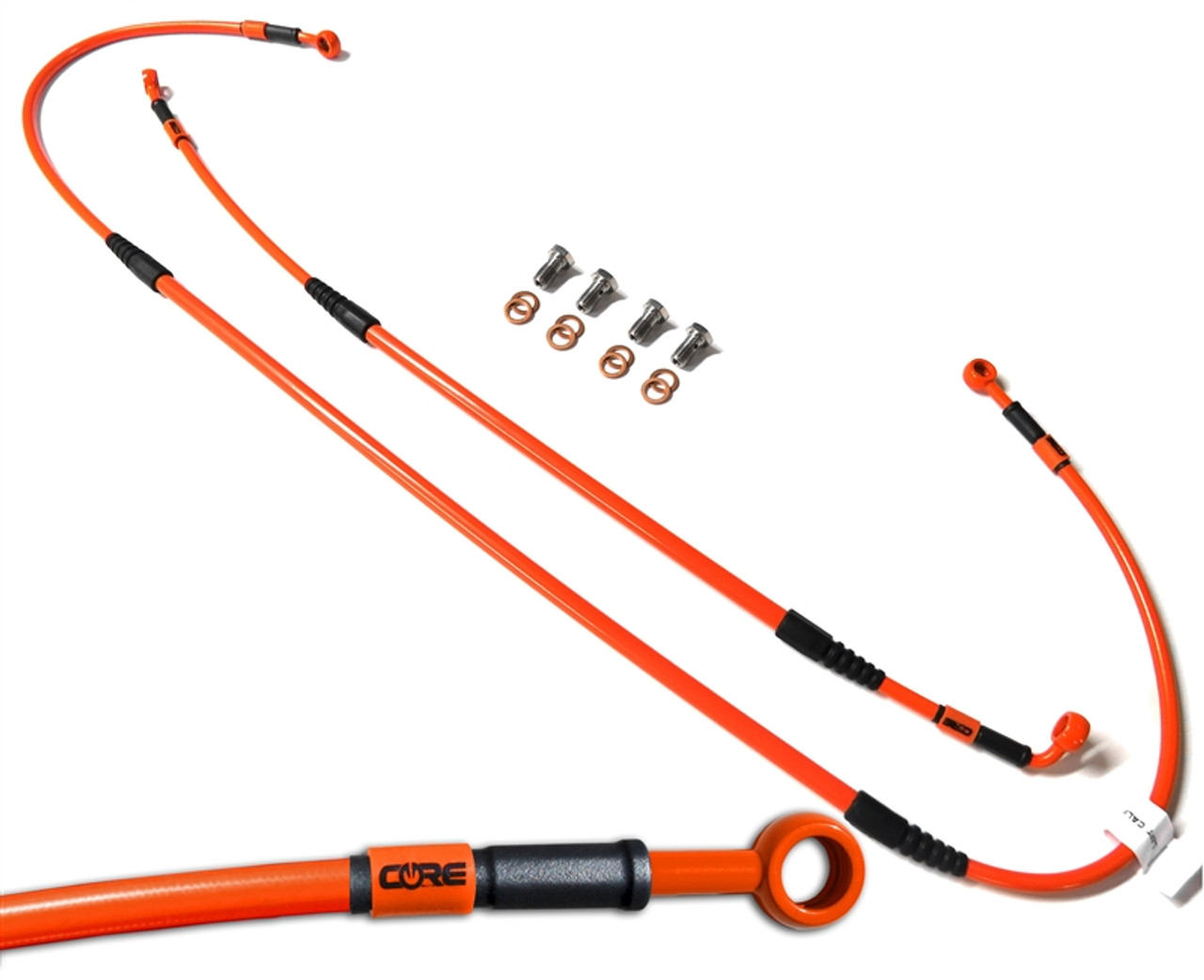 HONDA XR650L (1993-2020) OFF ROAD FRONT AND REAR BRAKE LINE KIT BY COREMOTO