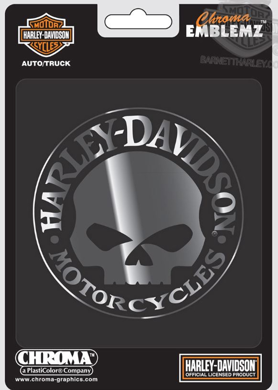 Harley-Davidson Ice Cube Tray, 3D Willie G Skull Logos Custom Silicone -  Black