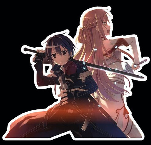 ANIME STICKER Sword Art Motorcycle  Hi Quality Vinyl Waterproof Car Window Decal Sticker Anime