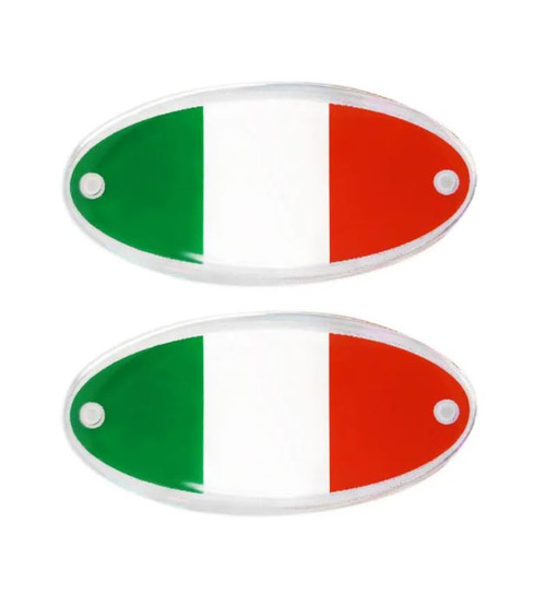 ITALIA  ITALIAN OVAL RESIN 3D STICKERS MADE IN ITALY