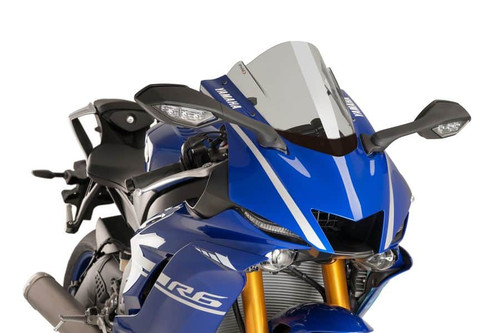 Z-RACING WINDSCREEN FOR MOTORCYCLE YAMAHA YZF-R6 2008-2020 BY PUIG SMOKE