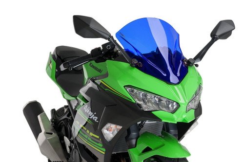 Z-RACING SCREEN FOR KAWASAKI NINJA 400 2018-2021 BY PUIG BLUE