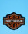 HARLEY DAVIDSON EMBLEM LOGO SEW ON  FRAYED COTTON PATCH