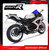 SUZUKI GSXR 750 K8 K9 L0 2008 - 2010 LOW LEVEL SLIP ON EXHAUST SILENCER HP3 BLACK DOMINATOR