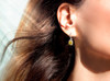 Citrine Earrings Modeled