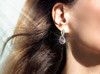 Live Show: Happiness Forever Energy Earrings - "Happy Stone" Mystic Topaz Wrapped In Sacred Celestial Sun Pattern