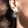 Live Show: Happiness Forever Energy Earrings - "Happy Stone" Mystic Topaz Wrapped In Sacred Celestial Sun Pattern