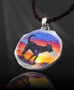 Star Dog - The Spirit Of Pure Love Energy Pendant-  "New Bohemian" Collection. Platinum Plated.