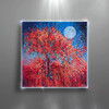 Harvest Moon Abundance Blessing  - Original energy painting. 48" x 48" inches.