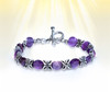 The "Sacred Gift" Flower Bracelet - Jasmine flower motif represents you receiving a great gift from spirit. Available in amethyst, pink quartz or green onyx.
