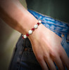 The "Get What You Want" Law Of Attraction Bracelet - Red Jade And Howlite Helps You Energetically Attract The Things You Need