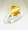 The Fountain Of Youth Ring  - Rare, authentic yellow cat’s eye moonstone. Energy blessed by Julia to bring you youthful vitality