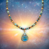 Lemurian Blue Calcite Power Magic Necklace - A sentient stone that chooses you at the beginning of time.