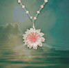 The Pink Lotus Spiritual Transformation Necklace - Includes love emitting strawberry quartz and pink opal.