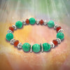 The Super Healing And Protection Bracelet - Turquoise and carnelian. Highly activated stones for better results.
