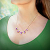 Amethyst 5 Petal  Good Luck And Optimism Necklace. A bright and happy future awaits you.