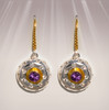 The "Messages From Spirit"  Amethyst And White Topaz Earrings.  Unique and fun to wear. Improves spiritual communication.  