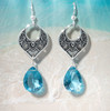 The Creative Soul Earrings -  Enhances self expression and creativity. Blue quartz with a sacred temple design.