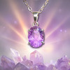 The Carved Amethyst "Spiritual Communication Super-Stone" Pendant. Enhances spiritual communication.