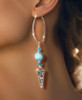 The Atlantis Stone  "Deep Contentment" Earrings - Guaranteed authentic, soothing larimar, blue apatite and 925 silver.