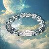 The Energy Purifier Bracelet - Converts negative energies into positive. Authentic AAA sphatik and crystal DZI.