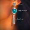 The Divine Path Earrings - Celtic symbols and chrysocololla for spiritual direction, knowledge, a sense of hope and purpose. 