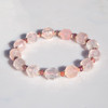 Item A1 Live Show. The Magic Love Bracelet.  Rare faceted authentic pink quartz and strawberry quartz. 